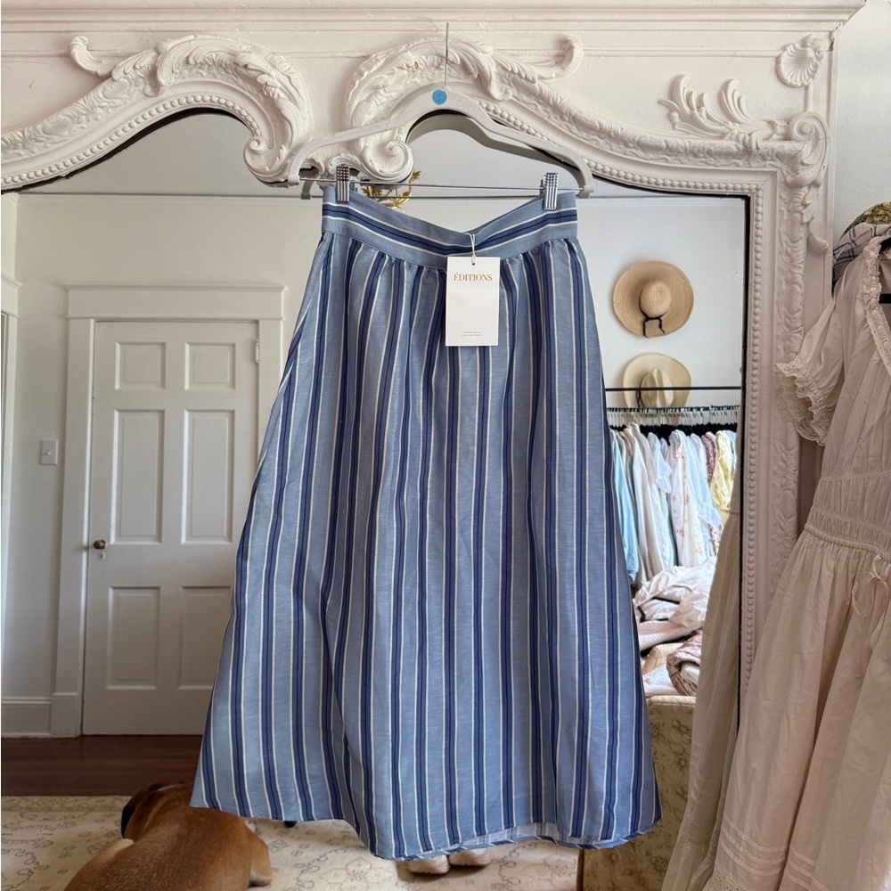 Sezane Linen Maxi Skirt